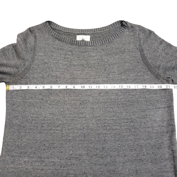 Lou & Grey Knit Ribbed Midi Shift Sweater Dress Sz Large - Picture 6 of 13